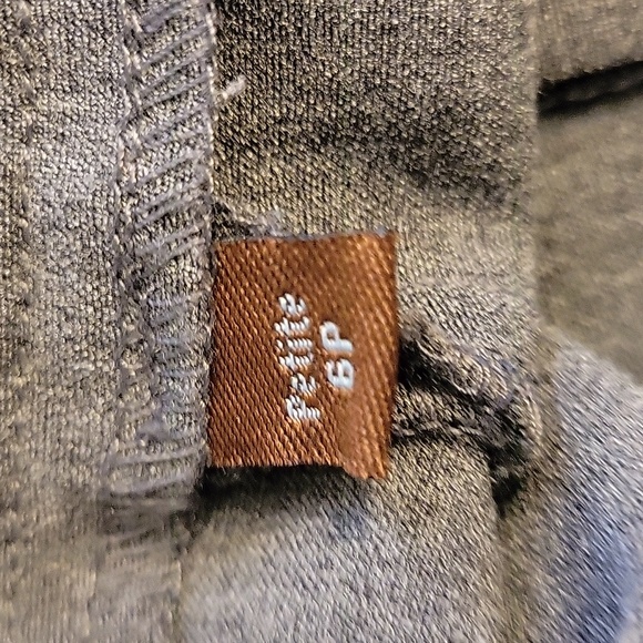 Wide leg flannel grey trouser pants - Picture 8 of 9